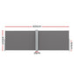 Instahut Side Awning Sun Shade Outdoor Retractable Privacy Screen 2x6M Grey