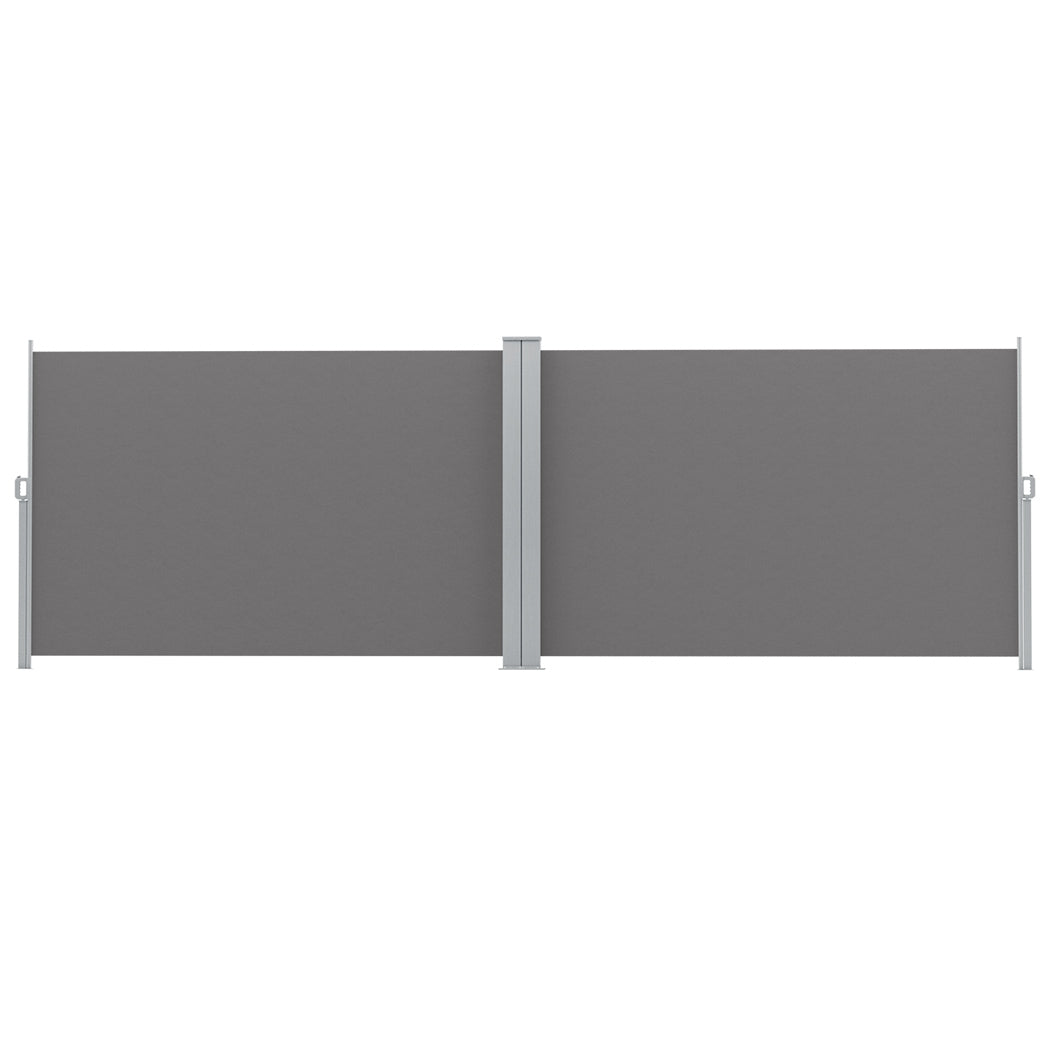 Instahut Side Awning Sun Shade Outdoor Retractable Privacy Screen 2x6M Grey
