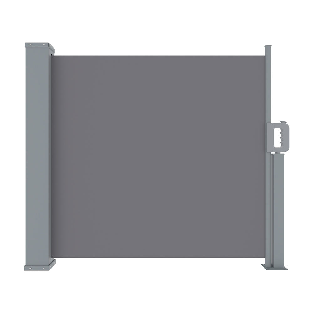 Instahut Side Awning Sun Shade Outdoor Blinds Retractable Screen 1x3M Grey