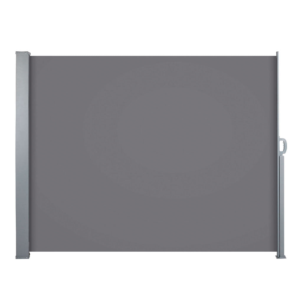 Instahut Side Awning Sun Shade Outdoor Blinds Retractable Screen 1.4x3M GR