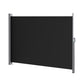 Instahut Side Awning Sun Shade Outdoor Retractable Privacy Screen 1.8X3M Black