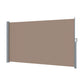 Instahut Side Awning Sun Shade Outdoor Blinds Retractable Screen 1.8x3M Brown