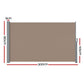 Instahut Side Awning Sun Shade Outdoor Blinds Retractable Screen 1.8x3M Brown