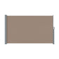 Instahut Side Awning Sun Shade Outdoor Blinds Retractable Screen 1.8x3M Brown