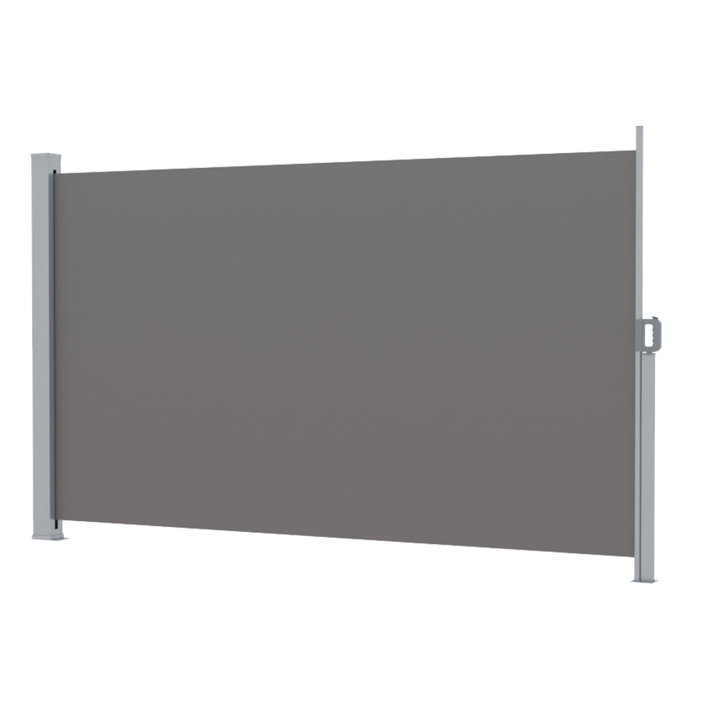 Instahut Side Awning Sun Shade Outdoor Retractable Privacy Screen 2x3M Grey