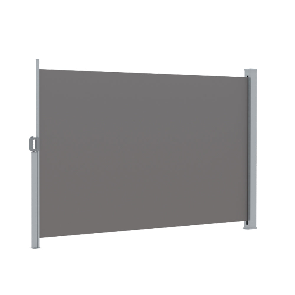 Instahut Side Awning Sun Shade Outdoor Retractable Privacy Screen 2x3M Grey