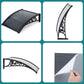 Instahut Window Awning Drainage 0.6mx0.6m Outdoor Grey