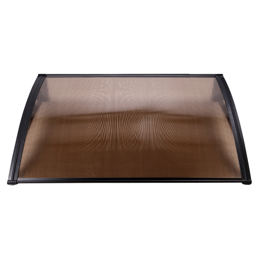 Window Door Awning Outdoor Canopy Sun Shield Patio 1mx2.4m DIY Brown