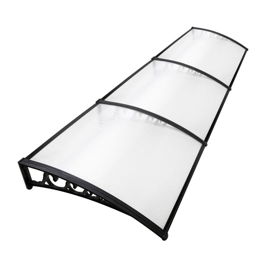 Instahut Window Door Awning 1mx3m Transparent