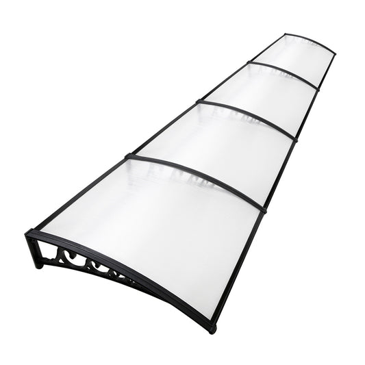 Instahut Window Door Awning 1mx4m Transparent