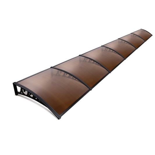 Window Door Awning Door Canopy Patio UV Sun Shield Brown 1mx6m DIY