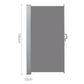 Retractable Side Awning Shade 1.8x3m - Grey