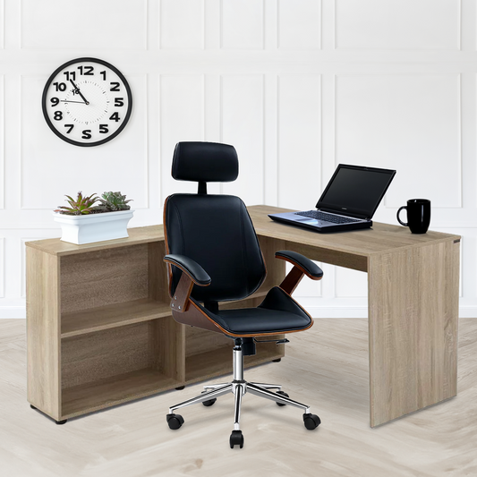 Arky Desk & Chair Package - Black & Oak