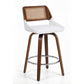 Colmar Wooden Bar Stools Swivel Kitchen Counter Stool Chair 60cm Seat Height - White