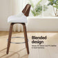 Colmar Wooden Bar Stools Swivel Kitchen Counter Stool Chair 60cm Seat Height - White