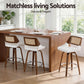 Set of 3 Colmar Wooden Bar Stools Swivel Kitchen Counter Stool Chair 60cm Seat Height - White