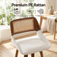 Set of 3 Colmar Wooden Bar Stools Swivel Kitchen Counter Stool Chair 60cm Seat Height - White
