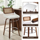 Set of 3 Colmar Wooden Bar Stools Swivel Kitchen Counter Stool Chair 60cm Seat Height - White