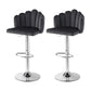 Set of 2 Graz Bar Stool X2 Kitchen Dining Counter Gaslift Chair Adjustable Velvet - Grey