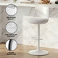 Set of 2 Ohrid Bar Stools Kitchen Swivel Gas Lift Counter Dining Chair Curved - White