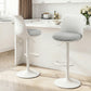 Set of 2 Ohrid Bar Stools Kitchen Swivel Gas Lift Counter Dining Chair Curved - White