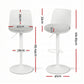 Set of 4 Ohrid Bar Stools Kitchen Swivel Gas Lift Counter Dining Chair Curved - White