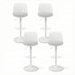 Set of 4 Ohrid Bar Stools Kitchen Swivel Gas Lift Counter Dining Chair Curved - White