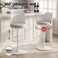 Set of 4 Ohrid Bar Stools Kitchen Swivel Gas Lift Counter Dining Chair Curved - White