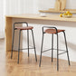 Set of 2 Sintra Bar Stools Kitchen Counter Stools Metal - Brown