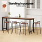 Set of 4 Sintra Bar Stools Kitchen Counter Dining Chair Metal - Brown