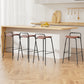 Set of 4 Sintra Bar Stools Kitchen Counter Dining Chair Metal - Brown