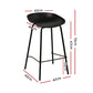 Set of 2 Koropi Metal Bar Stools - Black