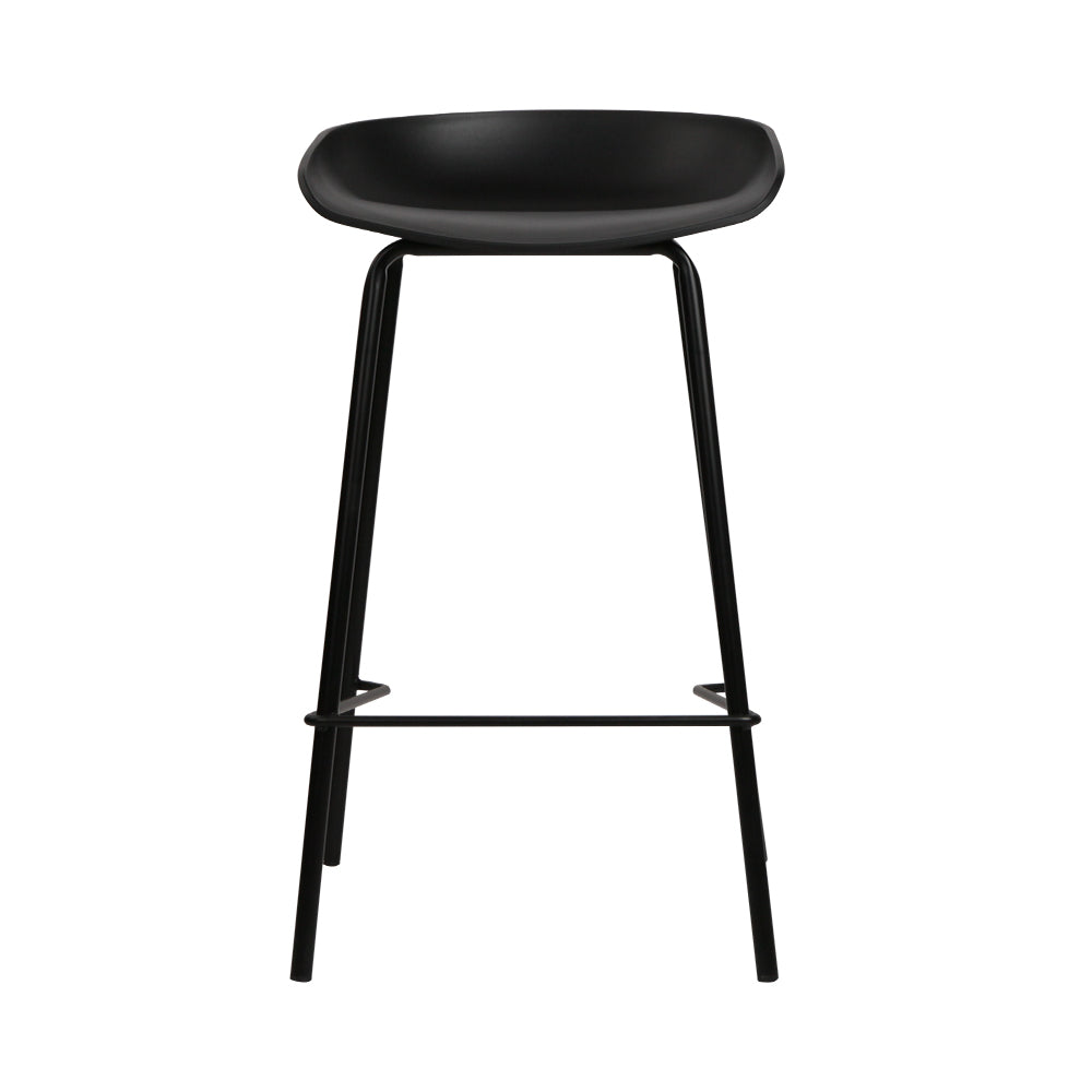 Set of 2 Koropi Metal Bar Stools - Black