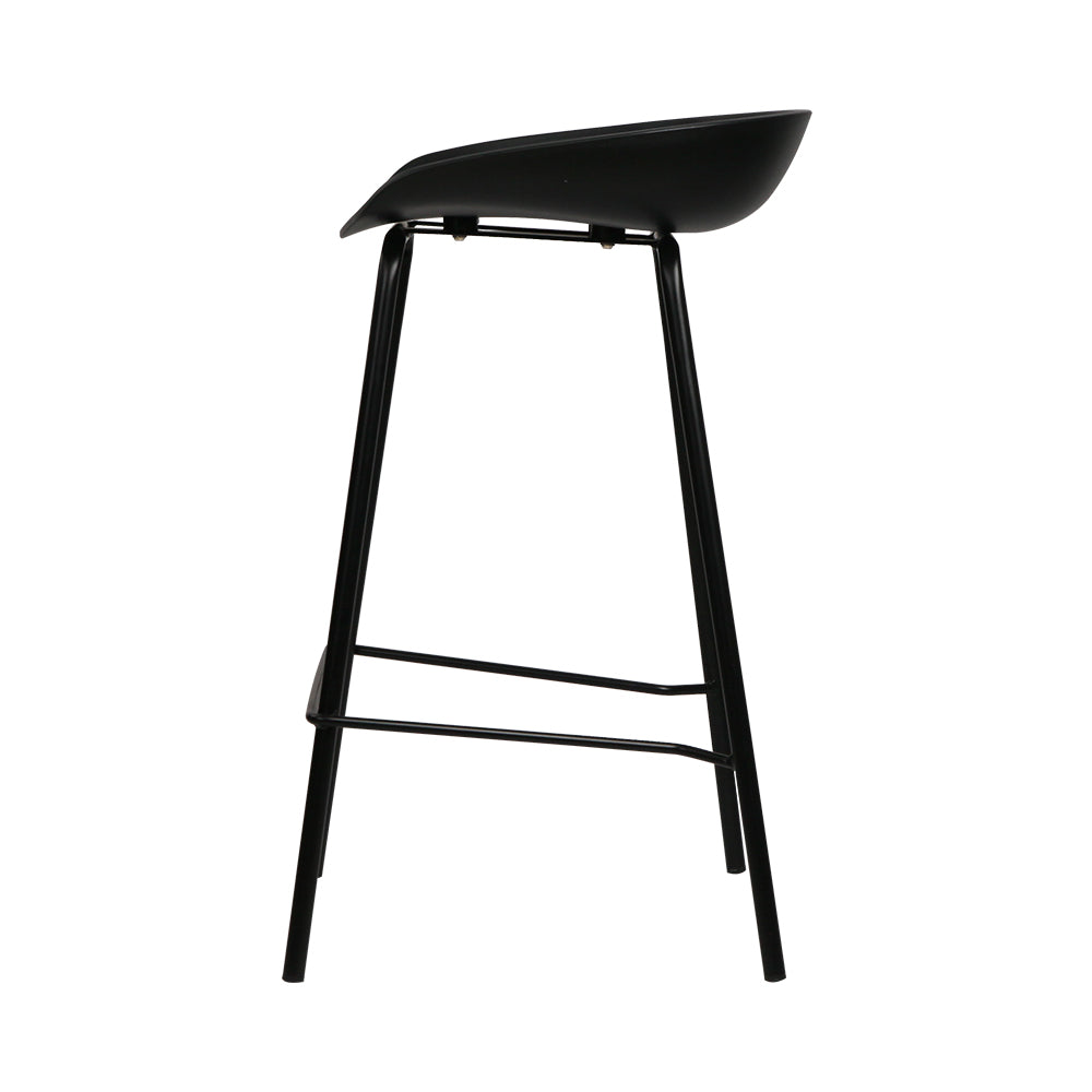 Set of 2 Koropi Metal Bar Stools - Black