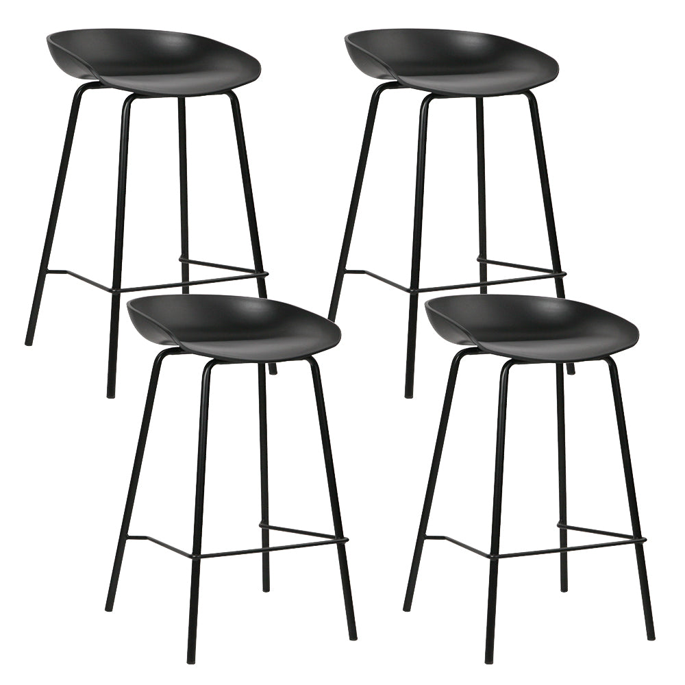 Set of 4 Koropi Metal Bar Stools - Black