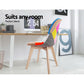Devon Set of 2 Fabric Retro Replica Dining Chairs - Multicolour