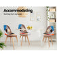 Ainsley Set of 4 Dining Chairs Fabric Retro Replica DSW - Multicolour