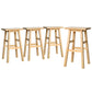 Set of 4 Lecce Bar Stools Kitchen Chairs Wooden - Natural