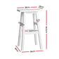 Set of 4 Lecce Bar Stools Kitchen Chairs Wooden - White