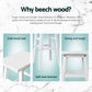 Set of 4 Lecce Bar Stools Kitchen Chairs Wooden - White