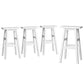 Set of 4 Lecce Bar Stools Kitchen Chairs Wooden - White