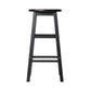 Set of 2 Lucerne Beech Wood Backless Bar Stools - Black