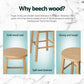 Set of 4 Lucerne Bar Stools Round Chairs Wooden - Natural
