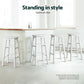 Set of 4 Lucerne Bar Stools Round Chairs Wooden - White