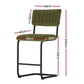 Set of 4 Nairobi Bar Stools Velvet Chairs - Green