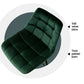 Set of 4 Loures Bar Stools Velvet Chairs - Green