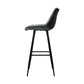 Set of 2 Loures Velvet Bar Stools - Grey