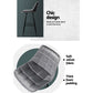 Set of 2 Loures Velvet Bar Stools - Grey