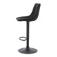 Set of 2 Leiria Bar Stools Gas Lift - Black