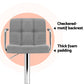 Set of 4 Foggia Bar Stools Fabric Gas Lift w/Armrest - Grey